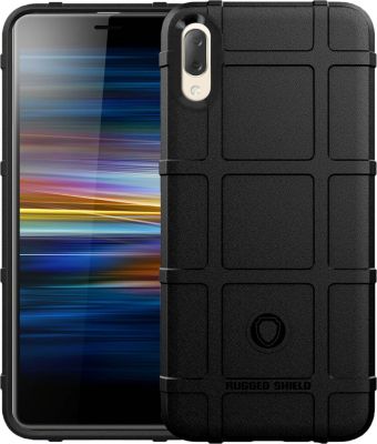 Coque AVIZAR Sony Xperia L3 Carreaux en Relief Noir