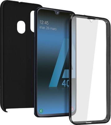 Coque AVIZAR Samsung Galaxy A40 Avant et Arrière Noir Coque AVIZAR Samsung Galaxy A40 Avant et Arrière Noir