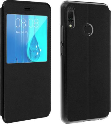 Etui AVIZAR Huawei Y9 2019 Fenêtre S-view Noir