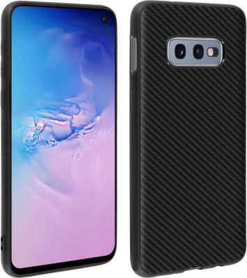 Coque AVIZAR Samsung S10e Souple Effet Carbone Noir