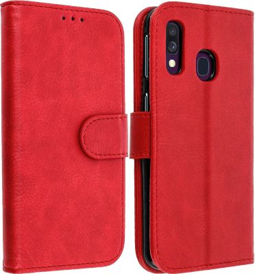 Etui AVIZAR Samsung A40 Portefeuille Chester Rouge