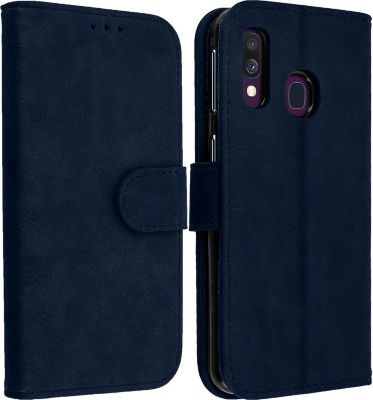 Etui AVIZAR Samsung Galaxy A40 Chester Bleu Nuit