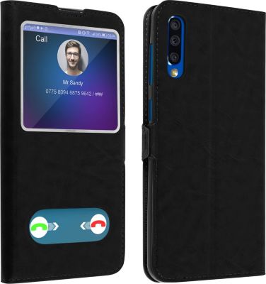 Etui AVIZAR Samsung A50 / A30s Double Fenêtre Noir Etui AVIZAR Samsung A50 / A30s Double Fenêtre Noir