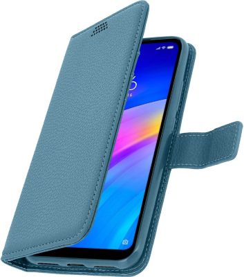 Etui AVIZAR Xiaomi Redmi 7 Portefeuille Support Bleu