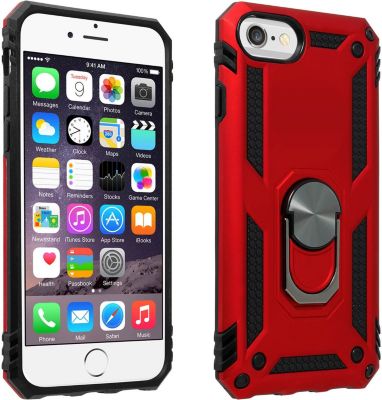 Coque AVIZAR iPhone SE 2022,2020,8,7,6S,6 Bague Rouge Coque AVIZAR iPhone SE 2022,2020,8,7,6S,6 Bague Rouge