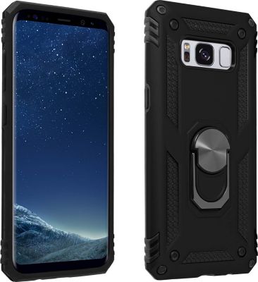 Coque AVIZAR Samsung S8 Bi-matière + Bague Noir Coque AVIZAR Samsung S8 Bi-matière + Bague Noir
