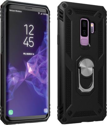 Coque AVIZAR Samsung S9 Plus Bi-matière + Bague Noir