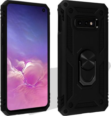Coque AVIZAR Samsung S10e Bi-matière + Bague Noir
