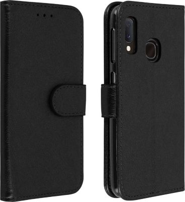 Etui AVIZAR Samsung A20e Portefeuille Chester Noir