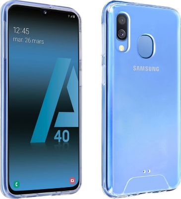 Coque AVIZAR Samsung A40 Coins Bumper Transparent