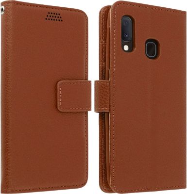 Etui AVIZAR Samsung Galaxy A20e Support Marron