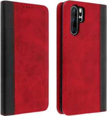 Etui AVIZAR Huawei P30 Pro Porte-carte Support Rouge