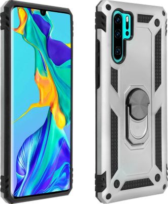 Coque AVIZAR Huawei P30 Pro Bi-matière + Bague Argent Coque AVIZAR Huawei P30 Pro Bi-matière + Bague Argent
