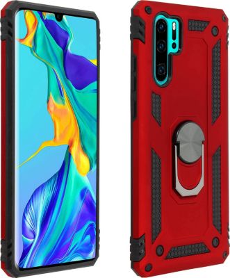 Coque AVIZAR Huawei P30 Pro Bi-matière + Bague Rouge