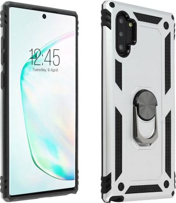 Coque AVIZAR Samsung Note 10 Plus Bague Argent