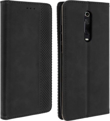 Etui AVIZAR Xiaomi Mi 9T Cuir Effet Vintage Noir Etui AVIZAR Xiaomi Mi 9T Cuir Effet Vintage Noir