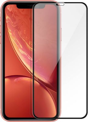 Protège écran AVIZAR iPhone XR/ 11 Verre trempé Contour Noir