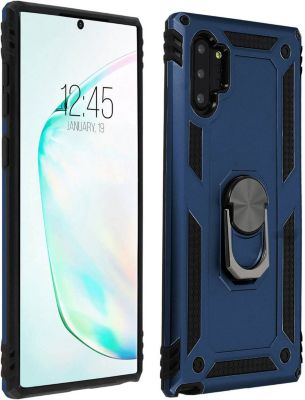 Coque AVIZAR Samsung Note 10 Plus Bague Bleu nuit Coque AVIZAR Samsung Note 10 Plus Bague Bleu nuit