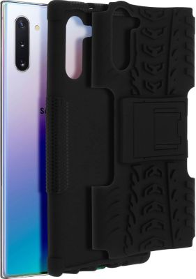 Coque AVIZAR Samsung Note 10 Antichoc + Béquille Noir