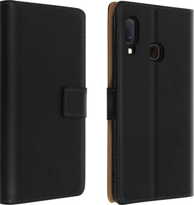 Etui AVIZAR Samsung Galaxy A20e Cuir Veritable Noir