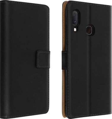 Etui AVIZAR Samsung Galaxy A20e Cuir Veritable Noir