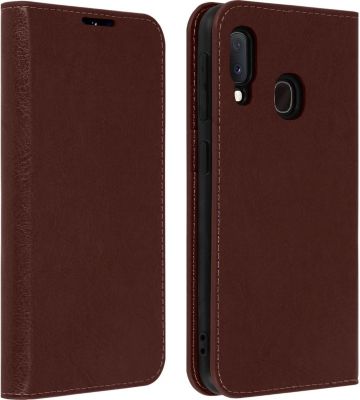 Etui AVIZAR Samsung A20e Portefeuille Cuir Marron