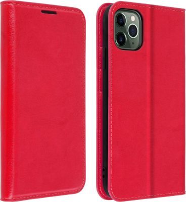 Etui AVIZAR iPhone 11 Pro Max Folio Cuir Rouge Etui AVIZAR iPhone 11 Pro Max Folio Cuir Rouge