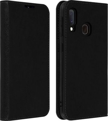 Etui AVIZAR Samsung A20e Portefeuille Cuir Noir