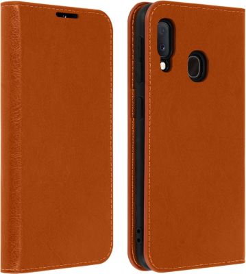 Etui AVIZAR Samsung A20e Portefeuille Cuir Camel Etui AVIZAR Samsung A20e Portefeuille Cuir Camel