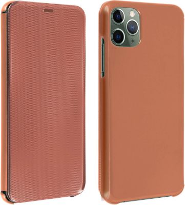 Etui AVIZAR iPhone 11 Pro Effet Chromé Strié Rose Or