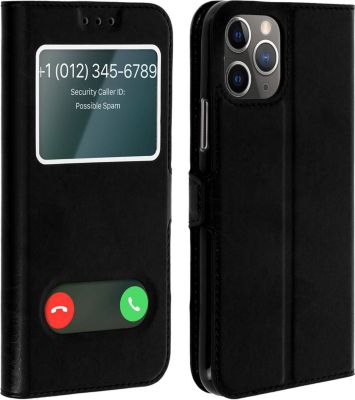 Etui AVIZAR Apple iPhone 11 Pro Double Fenêtre Noir