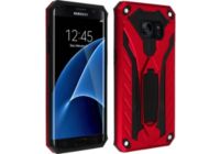 Coque AVIZAR Samsung S7 Edge Béquille Support Rouge