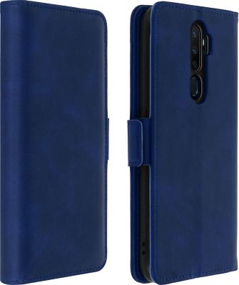 Etui AVIZAR Oppo A9 2020 Porte-carte Stand Bleu nuit
