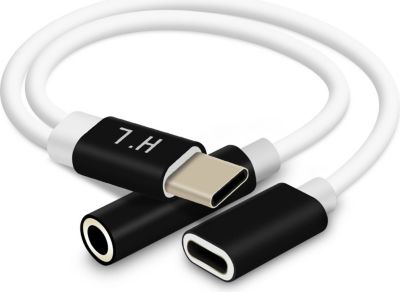 Adaptateur Lightning/Jack 3,5 AVIZAR Audio & Charge USB-C / Jack 3.5 et USB-C