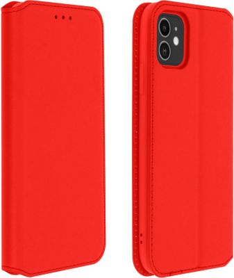 Etui AVIZAR iPhone 11 Portefeuille Élégant Rouge