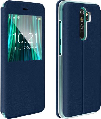 Etui AVIZAR Redmi Note8 Pro Fenêtre S-view Bleu Nuit Etui AVIZAR Redmi Note8 Pro Fenêtre S-view Bleu Nuit