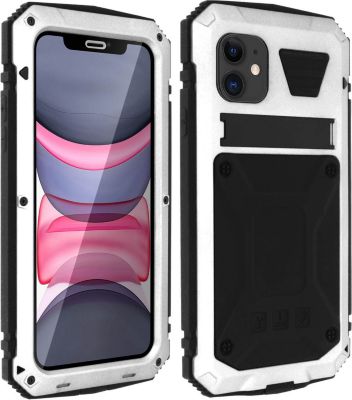 Coque AVIZAR iPhone 11 Stand Tank Series Argent