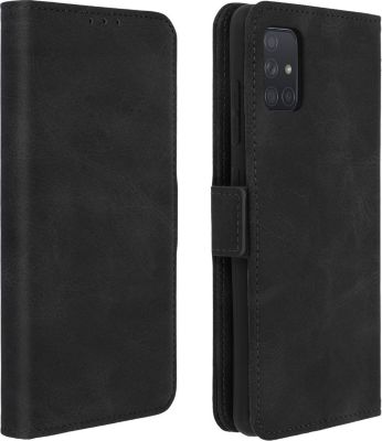 Etui AVIZAR Samsung A51 Stand Porte-cartes Noir