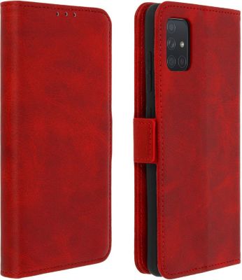 Etui AVIZAR Samsung A51 Stand Porte-carte Rouge