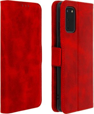 Etui AVIZAR Samsung S20 Stand Porte-carte Rouge