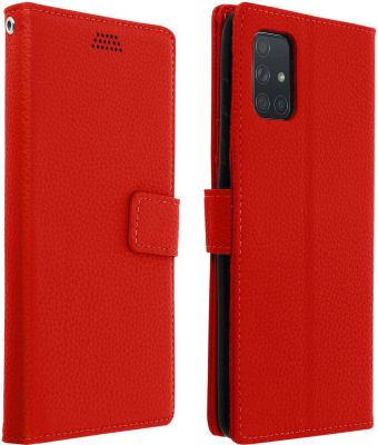 Etui AVIZAR Samsung A51 Portefeuille Support Rouge