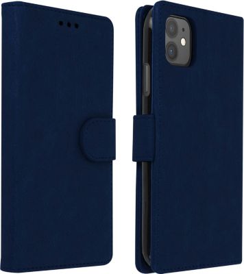 Etui AVIZAR iPhone 11 Portefeuille Chester Bleu Nuit Etui AVIZAR iPhone 11 Portefeuille Chester Bleu Nuit