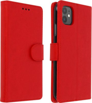 Etui AVIZAR iPhone 11 Portefeuille Chester Rouge