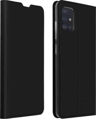 Etui DUX DUCIS Samsung A51 Porte-cartes Satiné Noir