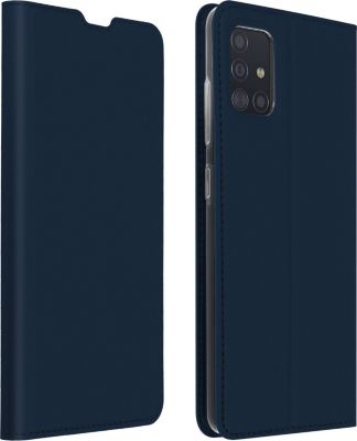 Etui DUX DUCIS Samsung A51 Porte-carte Satiné Bleu Nuit