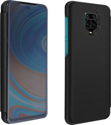 Etui AVIZAR Redmi Note 9 Pro/9S Miroir Stand Noir