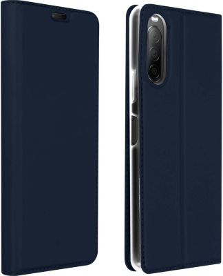 Etui AVIZAR Xperia 10 2 Porte-carte Satiné Bleu Nuit