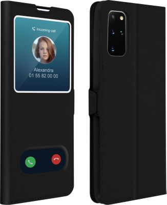 Etui AVIZAR Samsung S20 Plus Double Fenêtre Noir