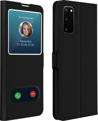 Etui AVIZAR Samsung Galaxy S20 Double Fenêtre Noir