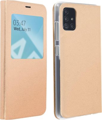 Etui AVIZAR Samsung Galaxy A51 Fenêtre S-view Or